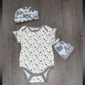 Baby Onesie Outfit Set Elephants